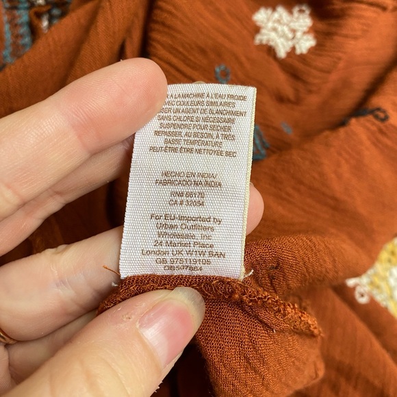 Free People Star Gazer mini embroidered dress orange - Picture 5 of 6